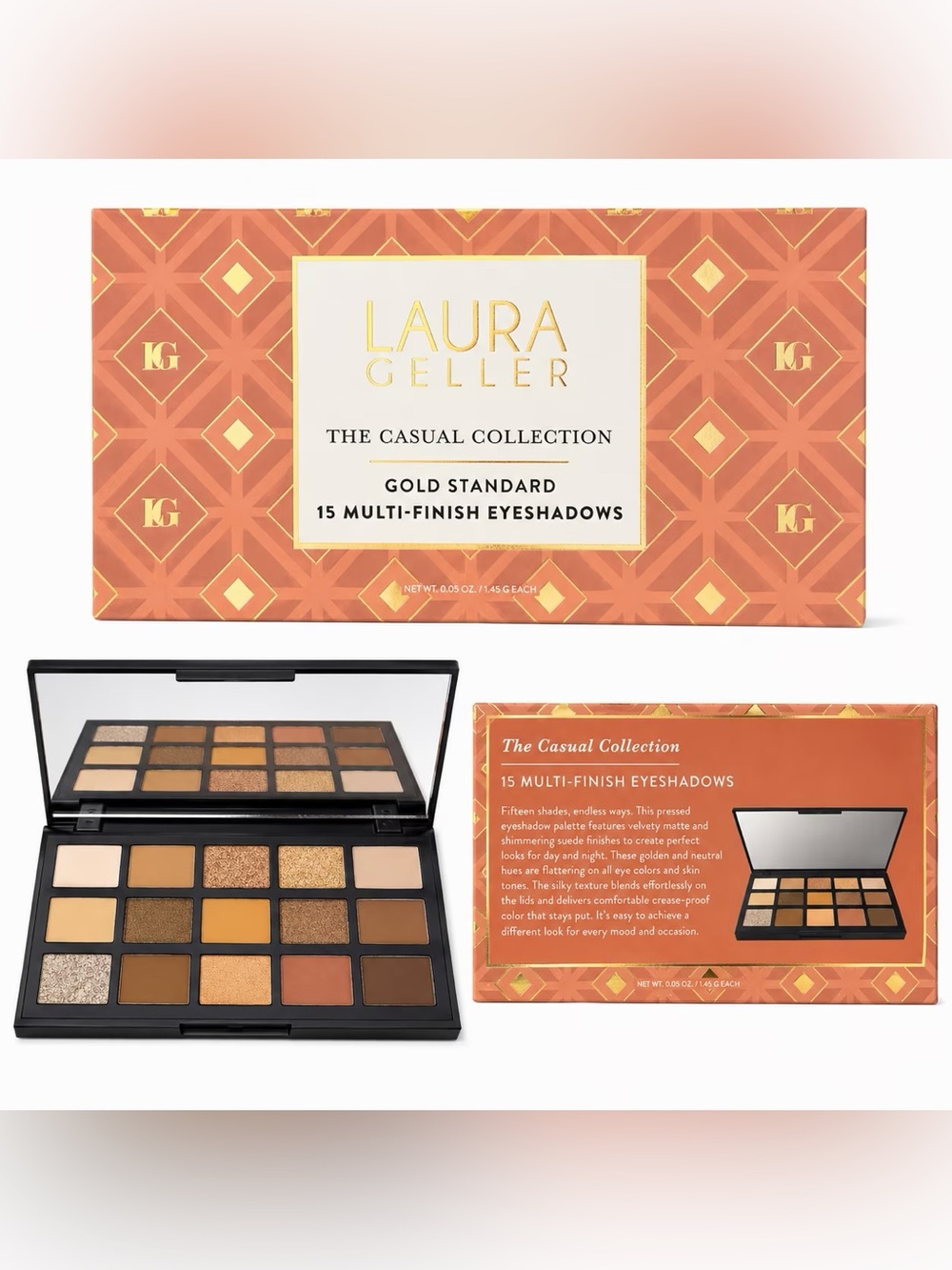 Laura Geller The Casual Collection Gold Standard 15 Multi-Finish Eyeshadows